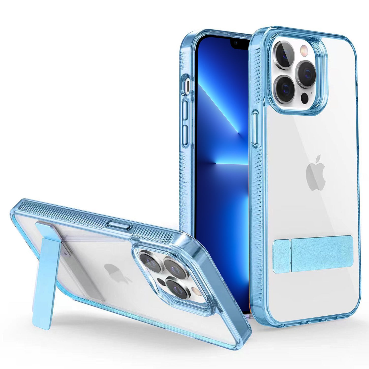 G Style For iPhone 13 Pro Kickstand Case TPU Acrylic Anti-scratch Transparent Phone Cover G Style For iPhone 13 Pro Kickstand Case TPU Acrylic Anti-scratch Transparent Phone Cover